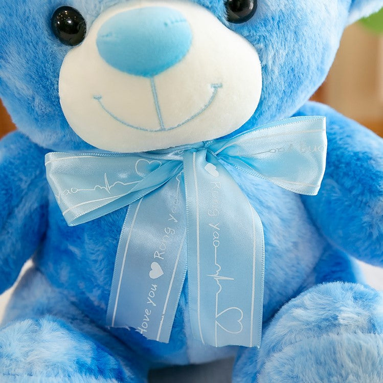 Tie-Dye Blue Stuffed Bear - Image 5