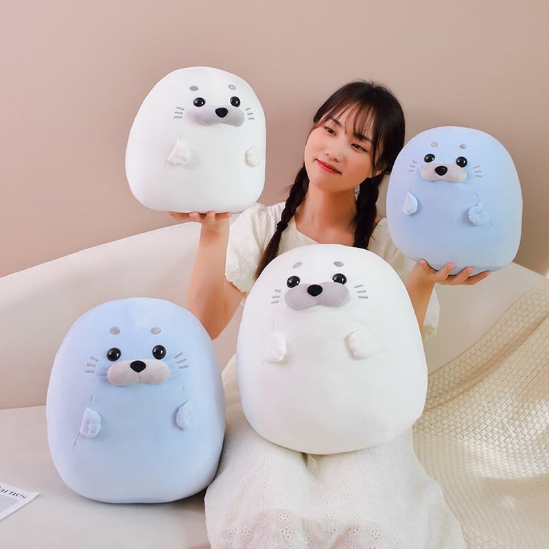 White Blue Baby Seal Plushies - Image 2