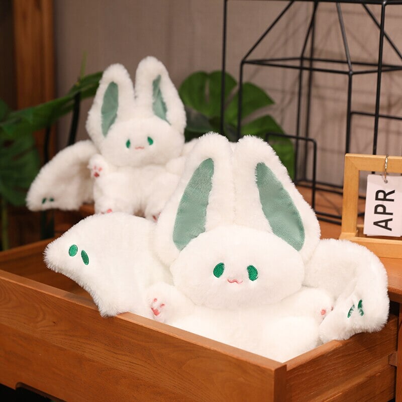 White Kawaii Fluffy Bat Plushie - Image 12