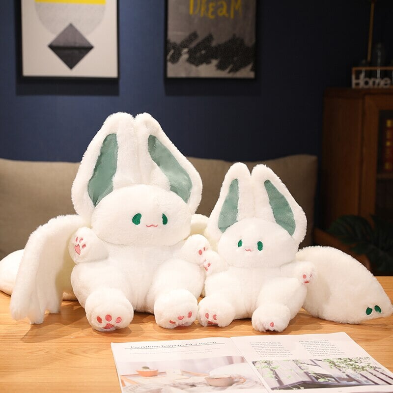 White Kawaii Fluffy Bat Plushie - Image 10