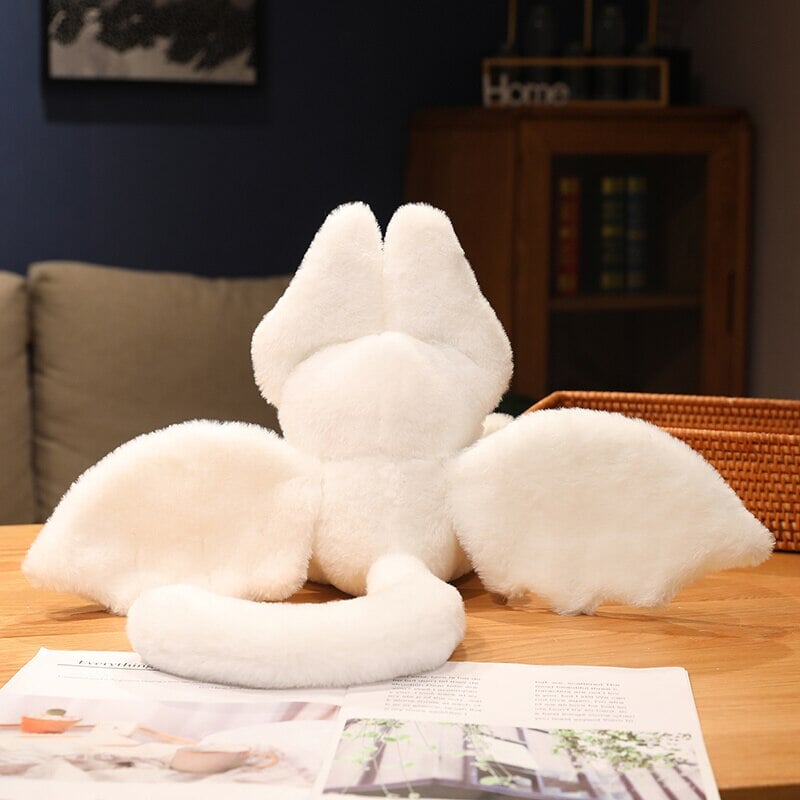 White Kawaii Fluffy Bat Plushie - Image 11