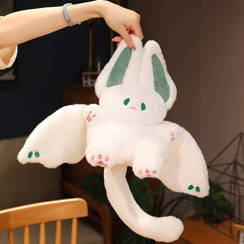 White Kawaii Fluffy Bat Plushie - Image 7