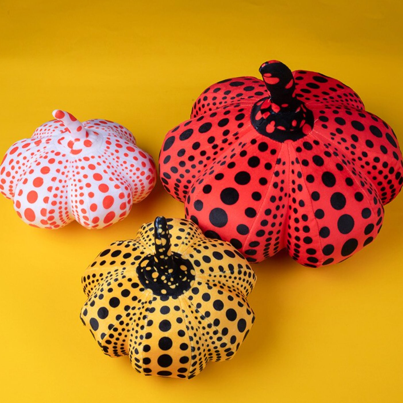 Yayoi Kusama Halloween Pumpkin Plushies - Image 6