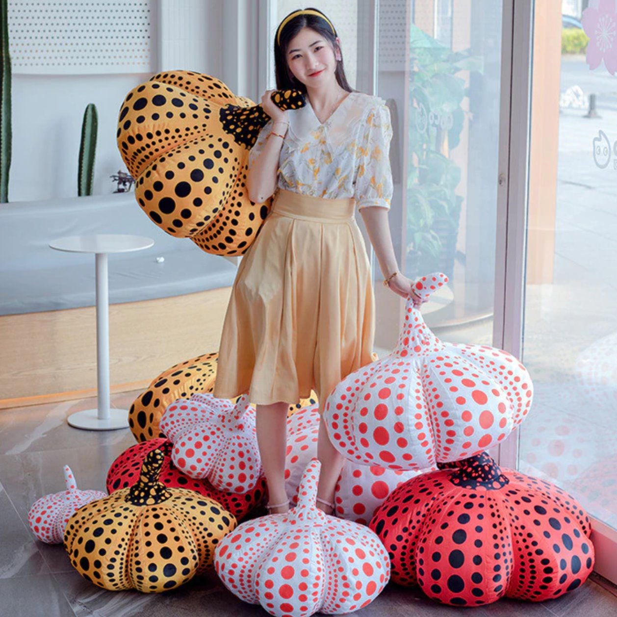 Yayoi Kusama Halloween Pumpkin Plushies - Image 3