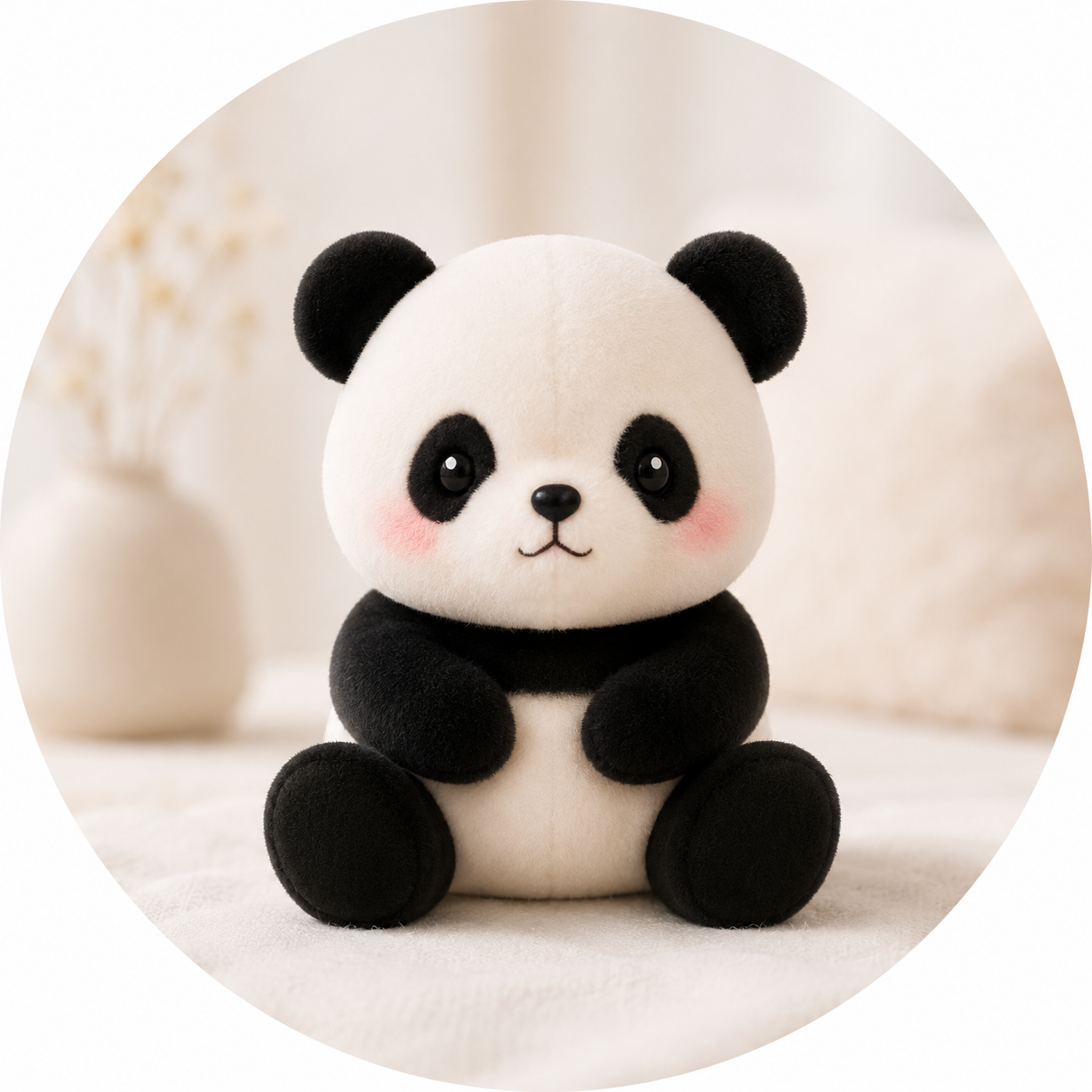 Cozy Panda Plush Circle Icon