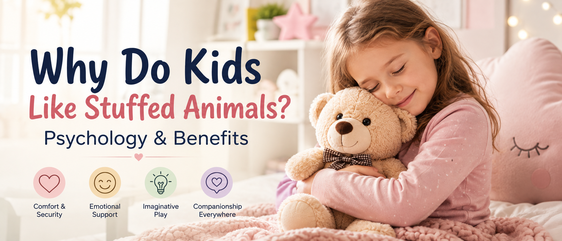 Child hugging a favorite stuffed animal for comfort and companionship